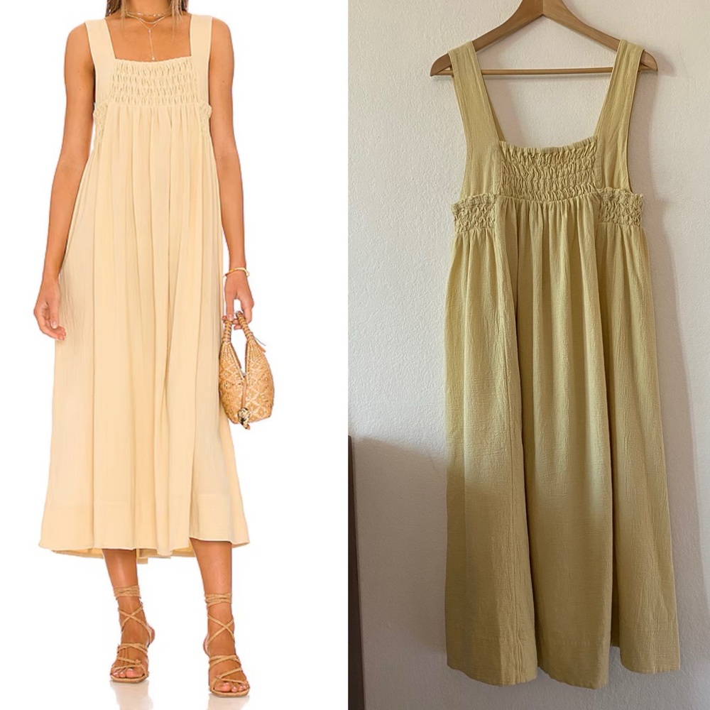 FREE PEOPLE | Delphine Midi Dress in Pampas